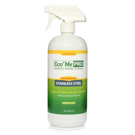 Eco Me Stainless Steel Polish Cleaner, RTU, Lemon Fresh 32 oz., PK6 ECJS-SSLF32-06